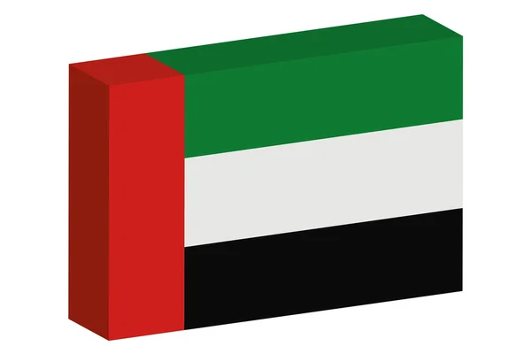 3D Isometric Flag Illustration of the country of  United Arab Em — Stock Vector