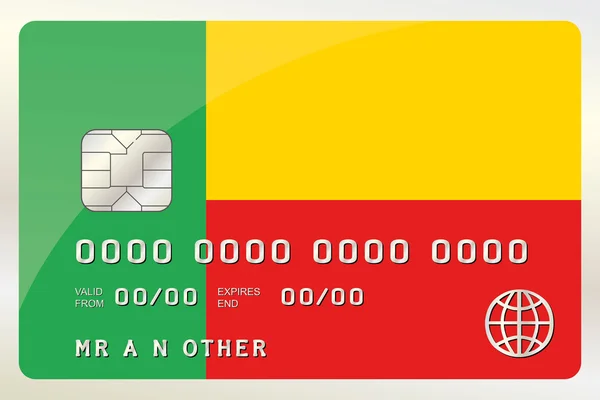 クレジット カードを B の旗をされているカードのイラスト — ストックベクタ