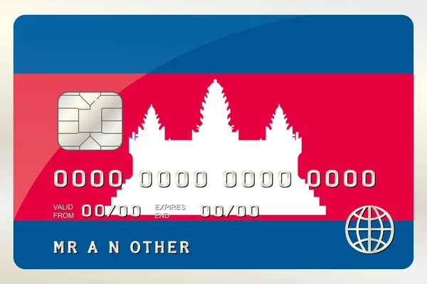 C のフラグをされているカードとクレジット カードのイラスト — ストックベクタ