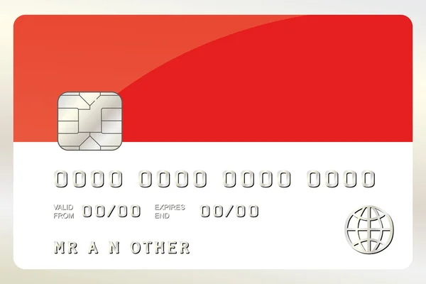 Illustratie van een Credit Card met de kaart wordt de vlag van I — Stockvector