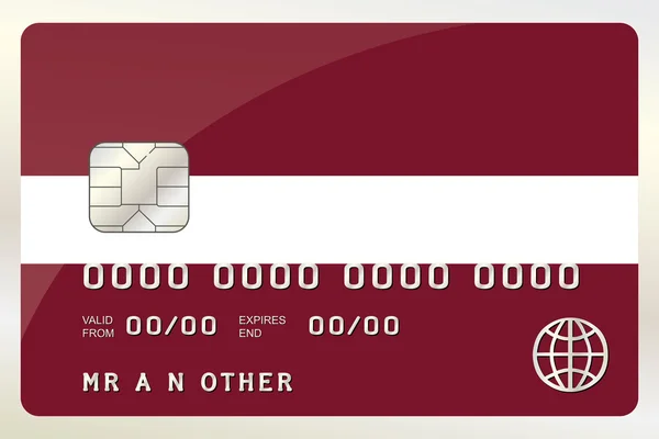 L の旗をされているカードとクレジット カードのイラスト — ストックベクタ