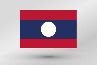 Laos ülke bayrağı çizimi