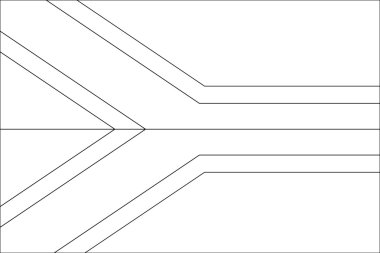 Güney Afrika ülkesi iskelet bayrağı çizimi
