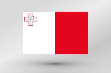 Malta ülke bayrağı çizimi