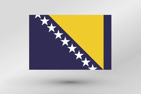 Bandeira Isométrica 3D Ilustração do país da Bósnia — Fotografia de Stock