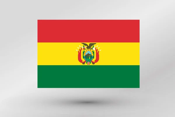 3D Isometrisk flagga Illustration av landet av Bolivia — Stockfoto