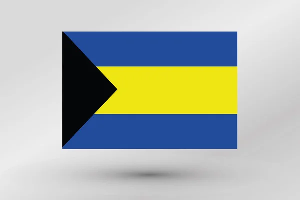 Drapeau ionique 3D Illustration du pays des Bahamas — Photo