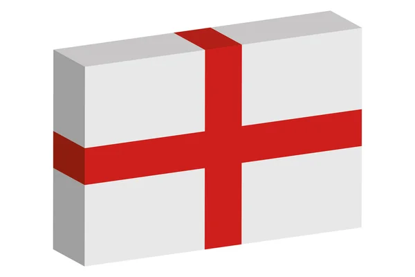 Ilustración de la bandera isométrica 3D del país de Inglaterra — Foto de Stock