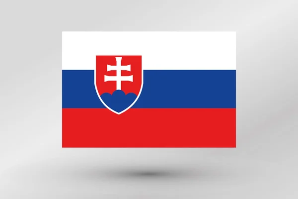 Flagga Illustration av landet av Slovakien — Stockfoto