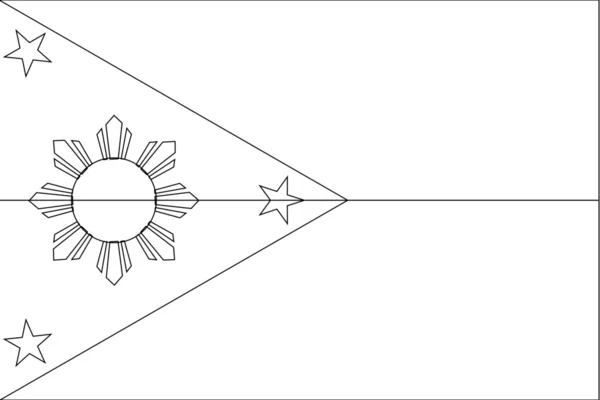 Bandeira de esqueleto Ilustração do país de Filipinas — Fotografia de Stock