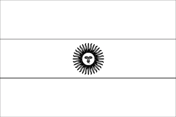 Szkielet flaga ilustracja kraju Argentyna — Zdjęcie stockowe
