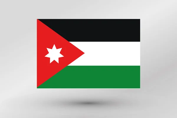 Jordan ülke bayrağı çizimi — Stok fotoğraf