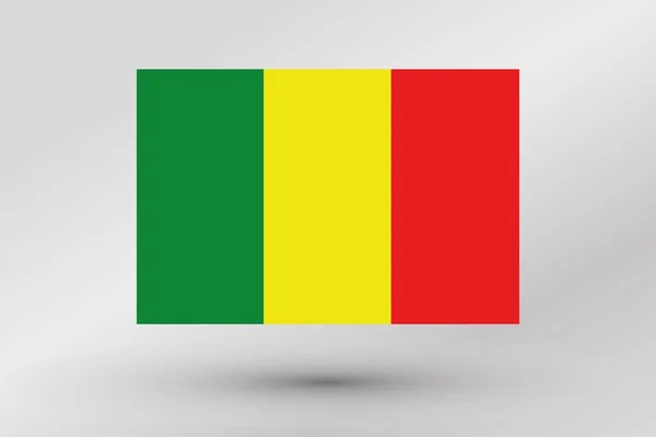 Drapeau Illustration du pays du Mali — Photo