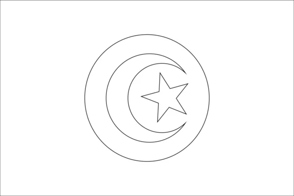 Bandeira de esqueleto Ilustração do país da Tunísia — Fotografia de Stock