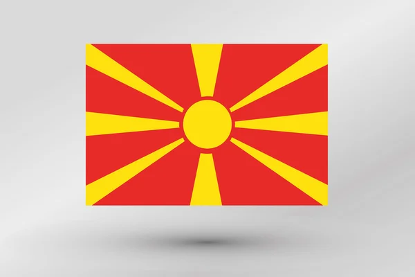 Drapeau Illustration du pays de Macédoine — Photo