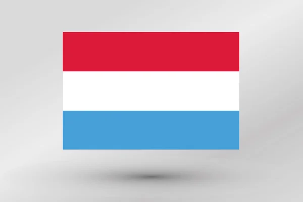 Flag Illustration of the country of  Luxembourg — Stock Photo, Image