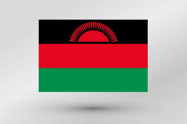 Illustratie van de vlag van het land van Malawi — Stockfoto