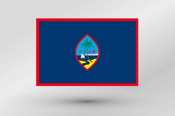 Flag Illustration of the country of  Guam — Stock Photo, Image