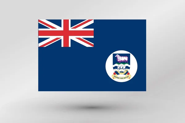 Bandera Ilustración del país de las Islas Malvinas — Foto de Stock