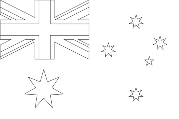 Esqueleto Bandera Ilustración del país de Australia — Foto de Stock