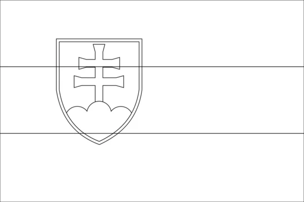 Ilustrasi Bendera Skeleton dari negara Slowakia — Stok Foto