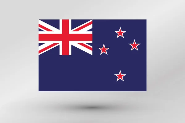 Illustratie van de vlag van het land van Nieuw-Zeeland — Stockfoto
