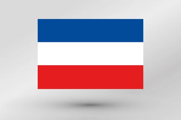 Illustratie van de vlag van het land van Joegoslavië — Stockfoto