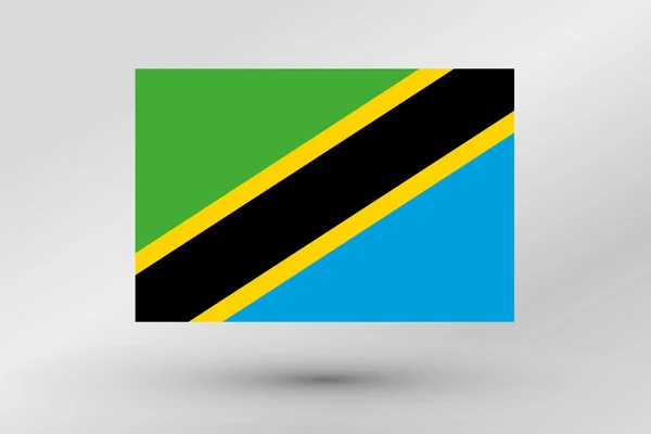 Drapeau Illustration du pays de Tanzanie — Photo
