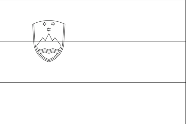 Szkielet flaga ilustracja kraju Słowenia — Zdjęcie stockowe