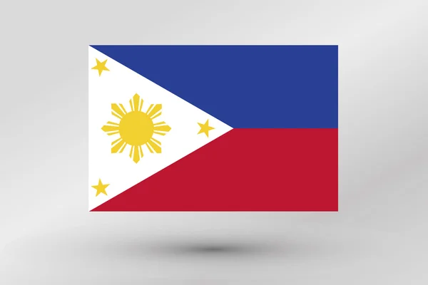 Bandeira Ilustração do país das Filipinas — Fotografia de Stock