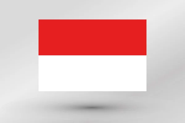 Bandeira Ilustração do país da Indonésia — Fotografia de Stock