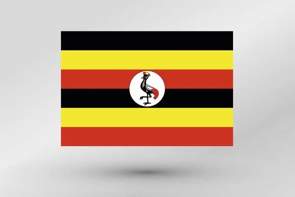 Flagga Illustration av landet Uganda — Stockfoto