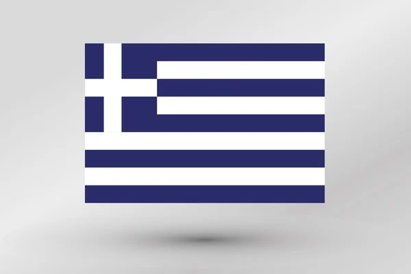Drapeau Illustration du pays de Grèce — Photo