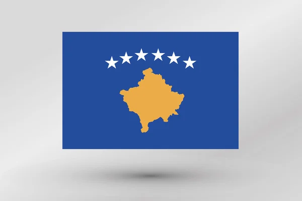 Иллюстрация флага Республики Косово — стоковое фото