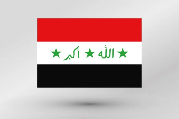 Flag Illustration of the country of  Iraq — Stock Photo, Image