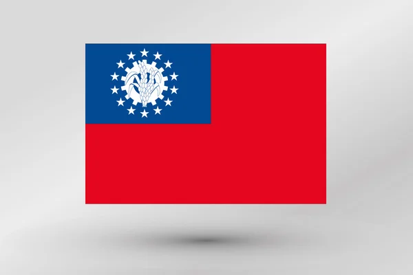 Flag Illustration of the country of  Myanmar — Stock Photo, Image