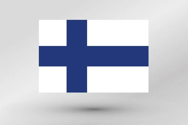 Drapeau Illustration du pays de Finlande — Photo