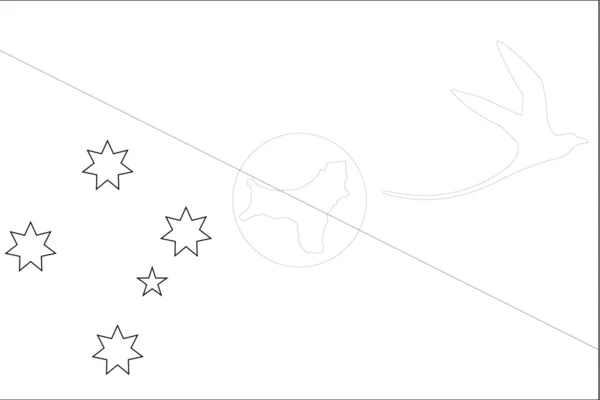 Szkielet flaga ilustracja kraju Wyspa Bożego Narodzenia — Zdjęcie stockowe