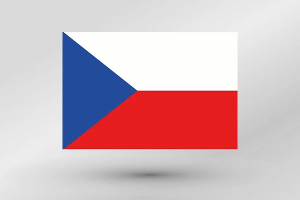 Flag Illustration of the country of  Czech Republic — Stock Photo, Image