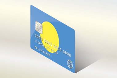 Palau ülke 3D izometrik bayrağı çizimi