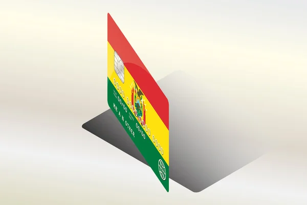 3D Isometrisk flagga Illustration av landet av Bolivia — Stock vektor