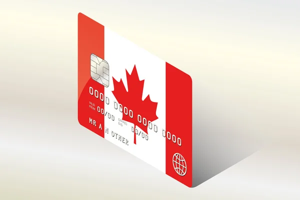 Ilustración de la bandera isométrica 3D del país de Canadá — Vector de stock