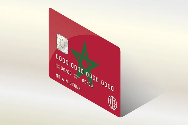 3D Isometrische vlag illustratie van het land van Marokko — Stockvector