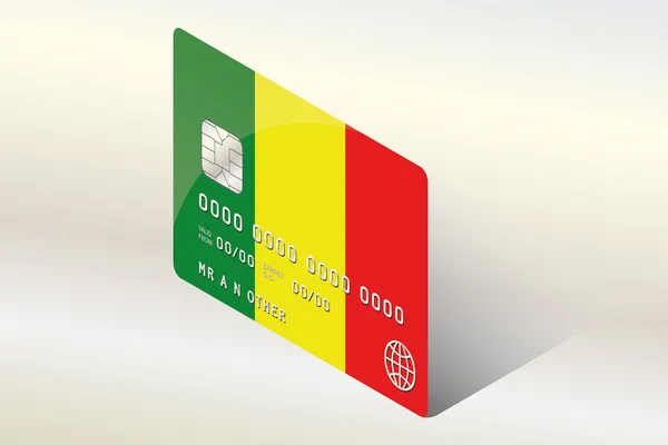 Ilustración de la bandera isométrica 3D del país de Malí — Vector de stock