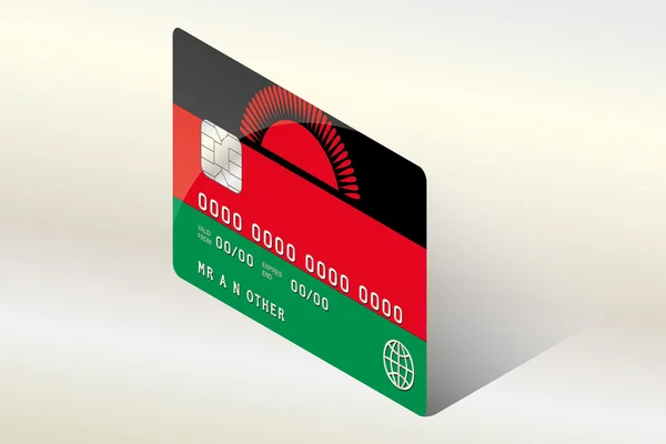 3D Isomric Flag Illustrazione del paese del Malawi — Vettoriale Stock