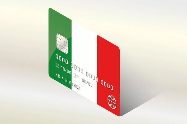 Bandera isométrica 3D Ilustración del país de Italia — Vector de stock