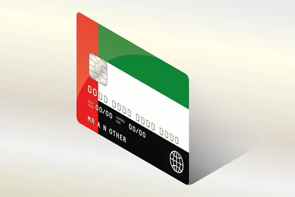 3D Isometrische vlag illustratie van het land van Verenigd Arabische Em — Stockvector