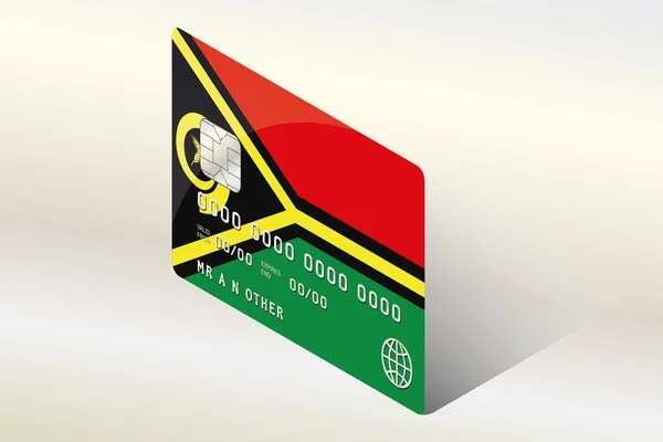 Ilustración de la bandera isométrica 3D del país de Vanuatu — Vector de stock