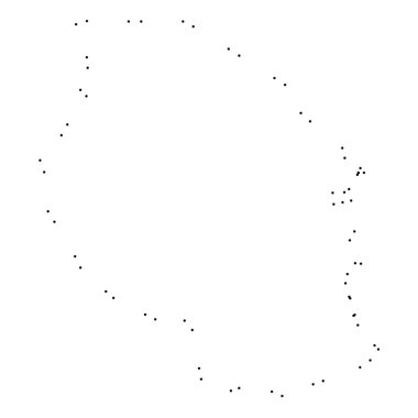 Ülke sayısı beyaz arka plan üzerinde izole anahat noktalı