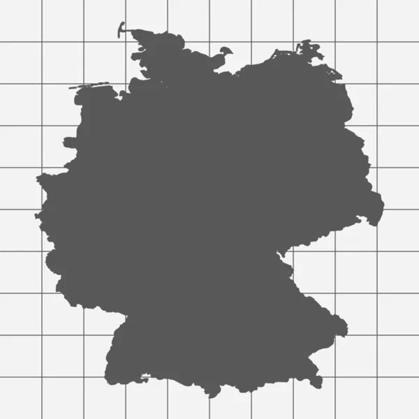 Papier quadrillé avec la forme du pays d'Allemagne — Photo